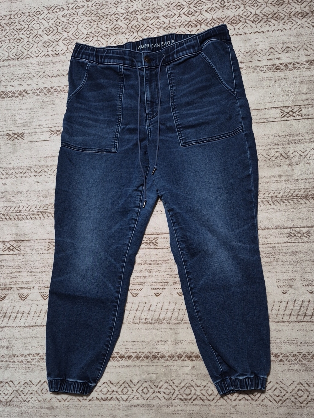 American Eagle Outfitters Navy Relaxed Jogger Jeans